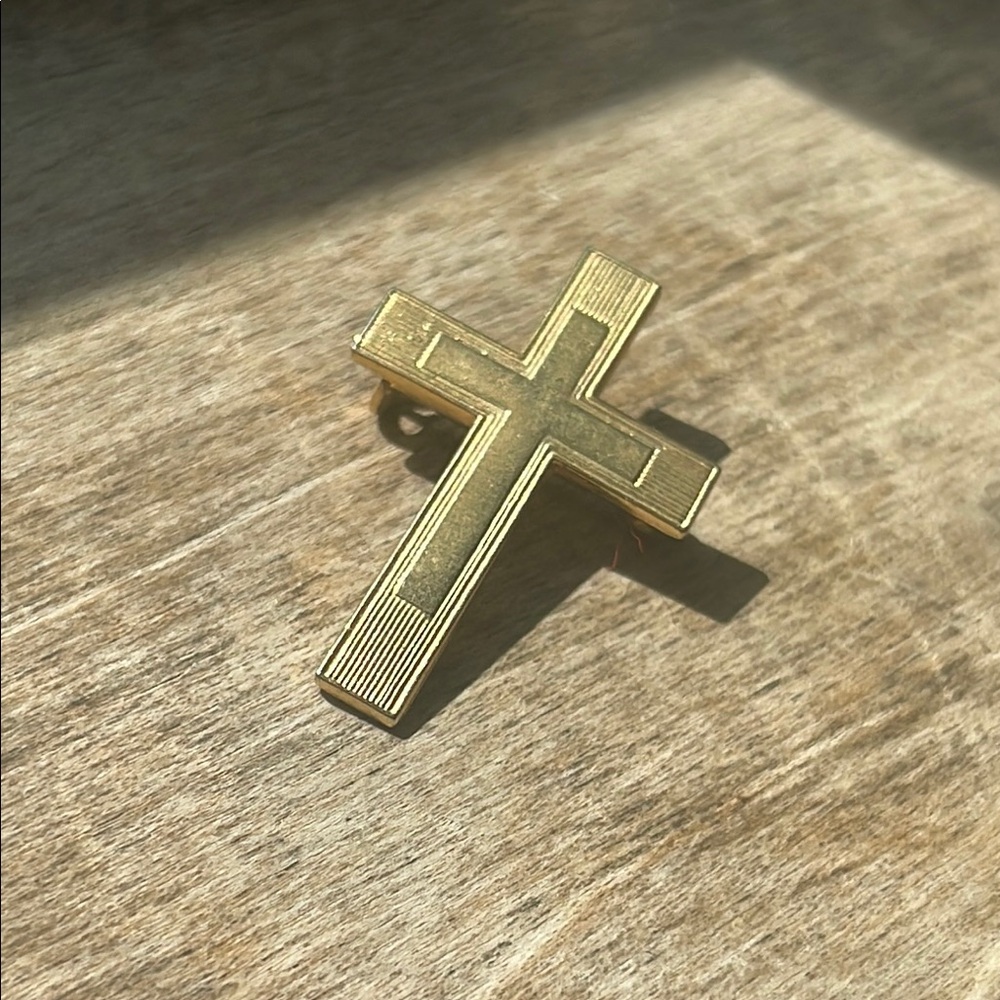 Gold Cross Pin